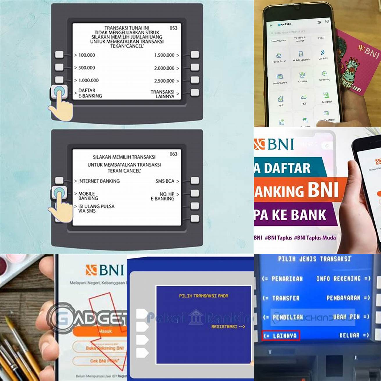 Pilih menu Registrasi e-BankingMobile BankingPhone Banking