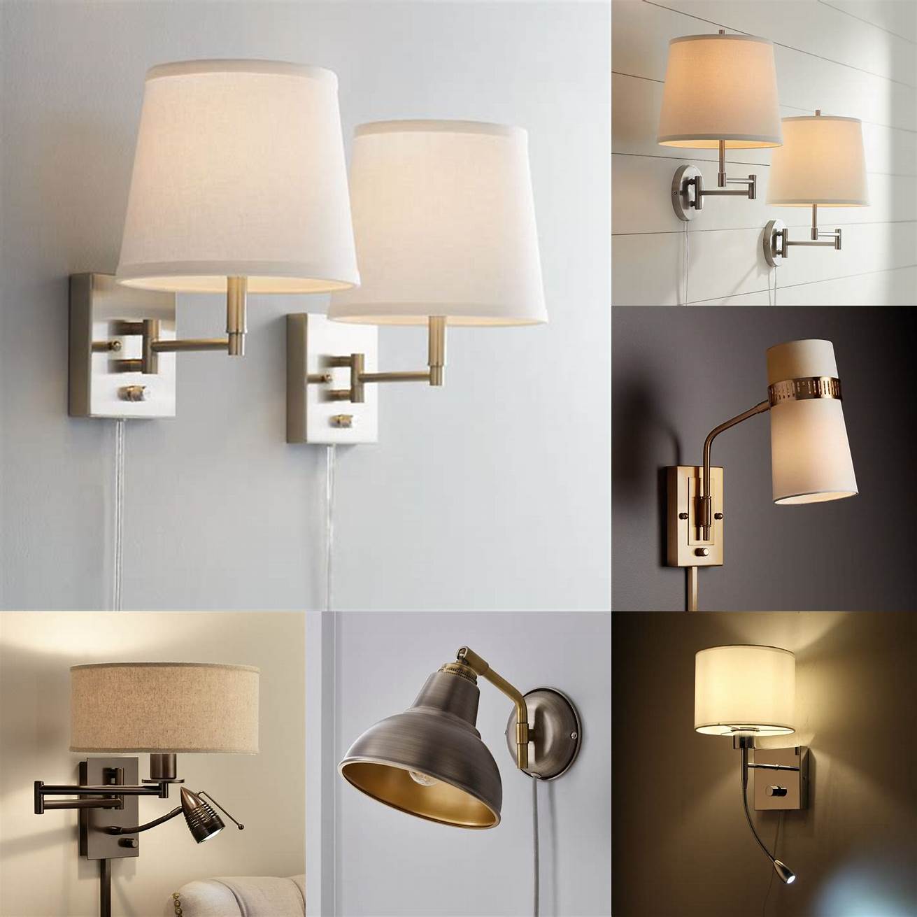 Plug-in wall lights for rental bedrooms