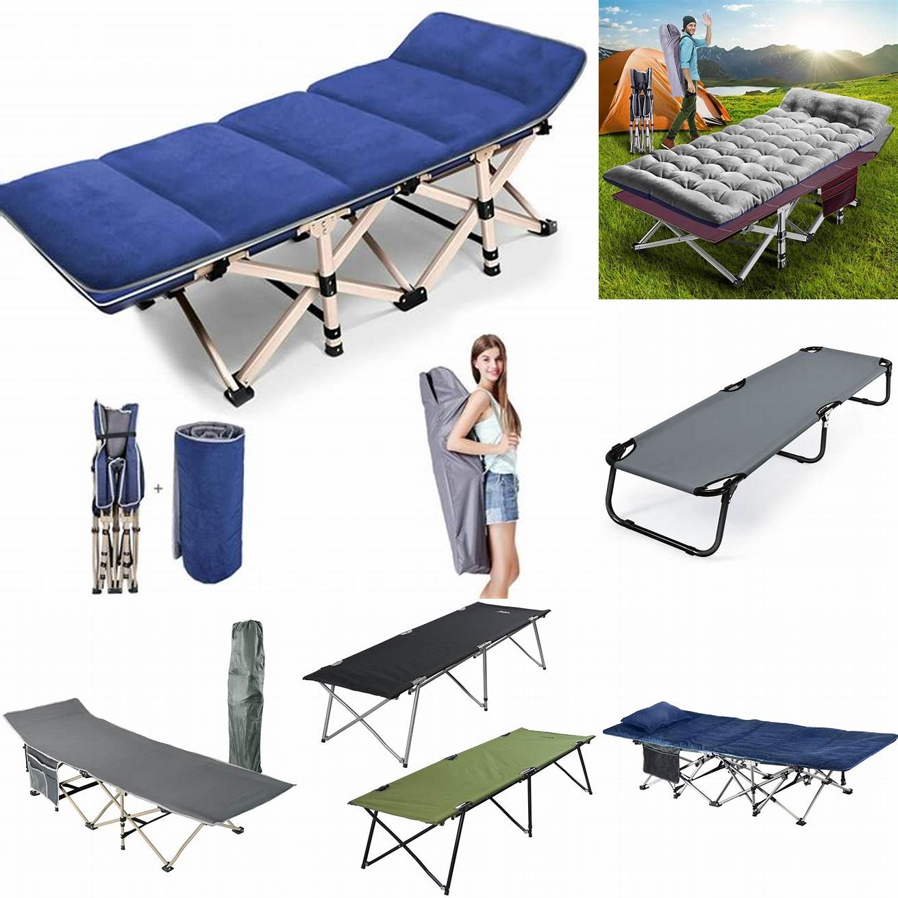 Portable bed for camping