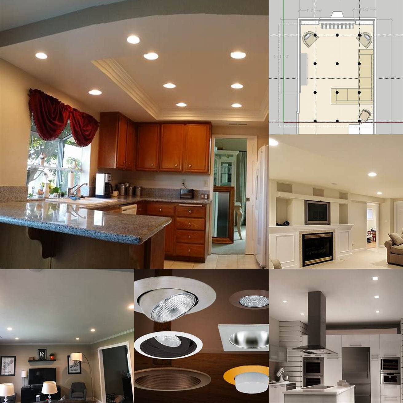 Recessed lighting This is a popular option that provides even overhead lighting