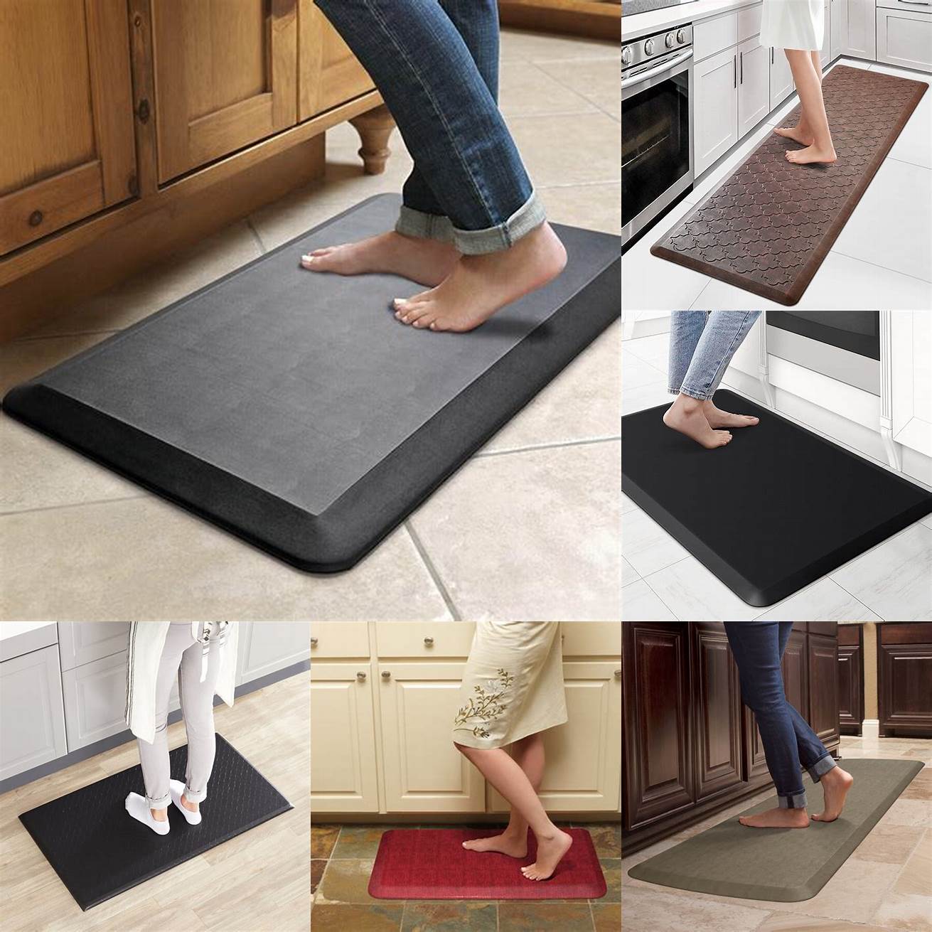 Reduces fatigue - Standing for long periods can cause fatigue and discomfort A cushioned kitchen floor mat can reduce the strain on your feet and legs