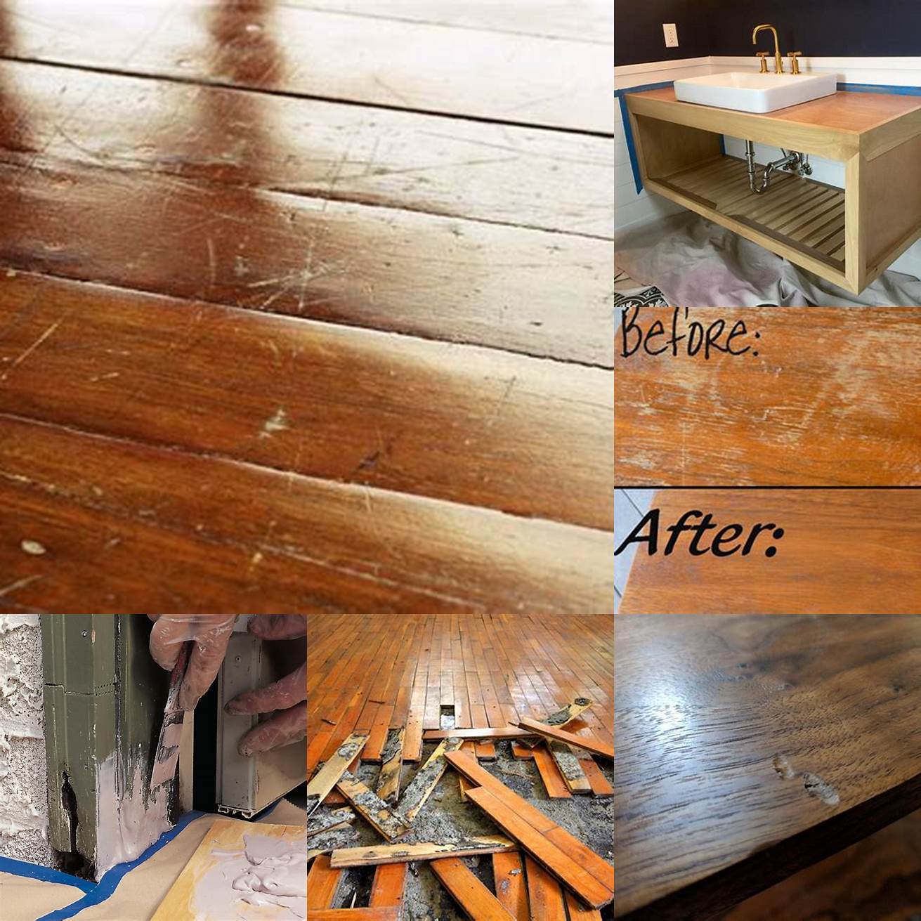 Repair any damage If your wood vanity gets scratched or dented you can usually repair it with a wood filler or sandpaper Just be sure to match the color and grain of the wood as closely as possible