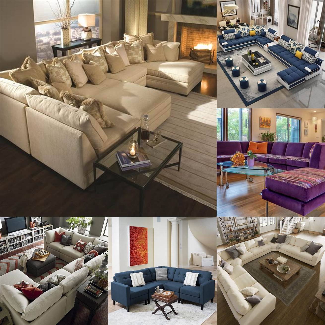 Sectional in a contemporary style