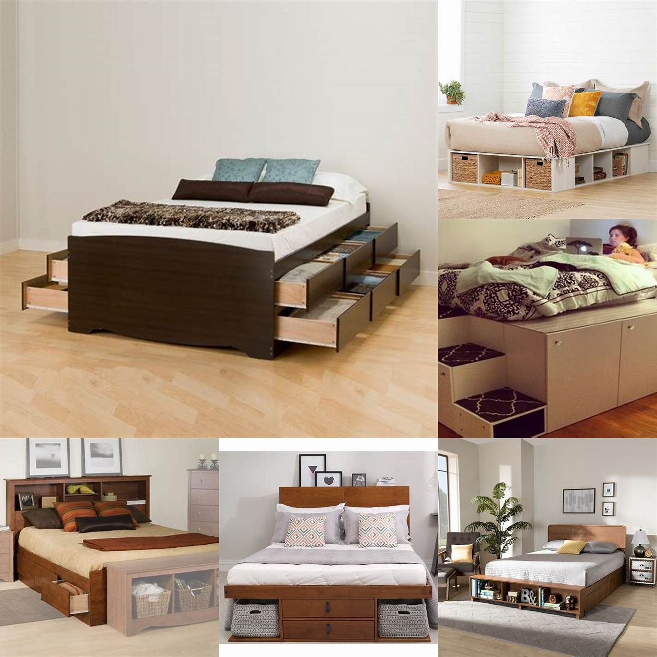Space-saving Platform bed storage provides additional storage space without taking up extra floor space in your bedroom