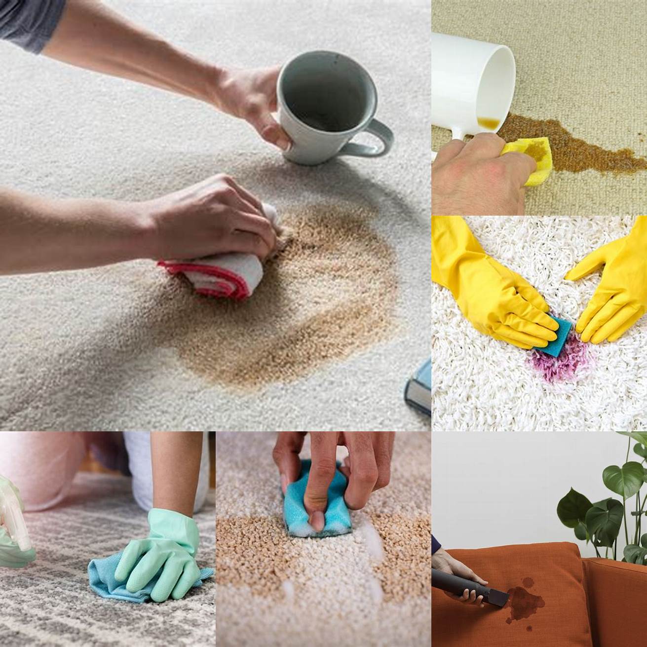 Spot clean any stains or spills as soon as possible to prevent them from setting