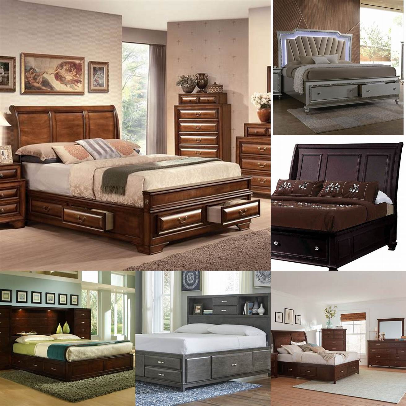 Storage Eastern King Bed - a bed with built-in storage drawers or compartments