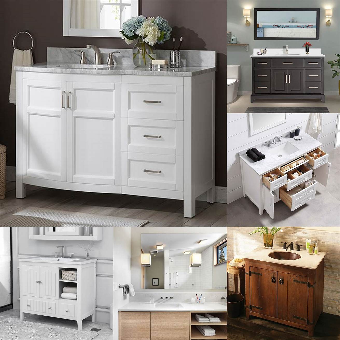 Storage Vanity base cabinets typically have one or more drawers andor doors for storing bathroom essentials