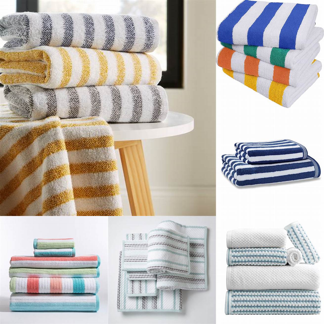 Striped towels