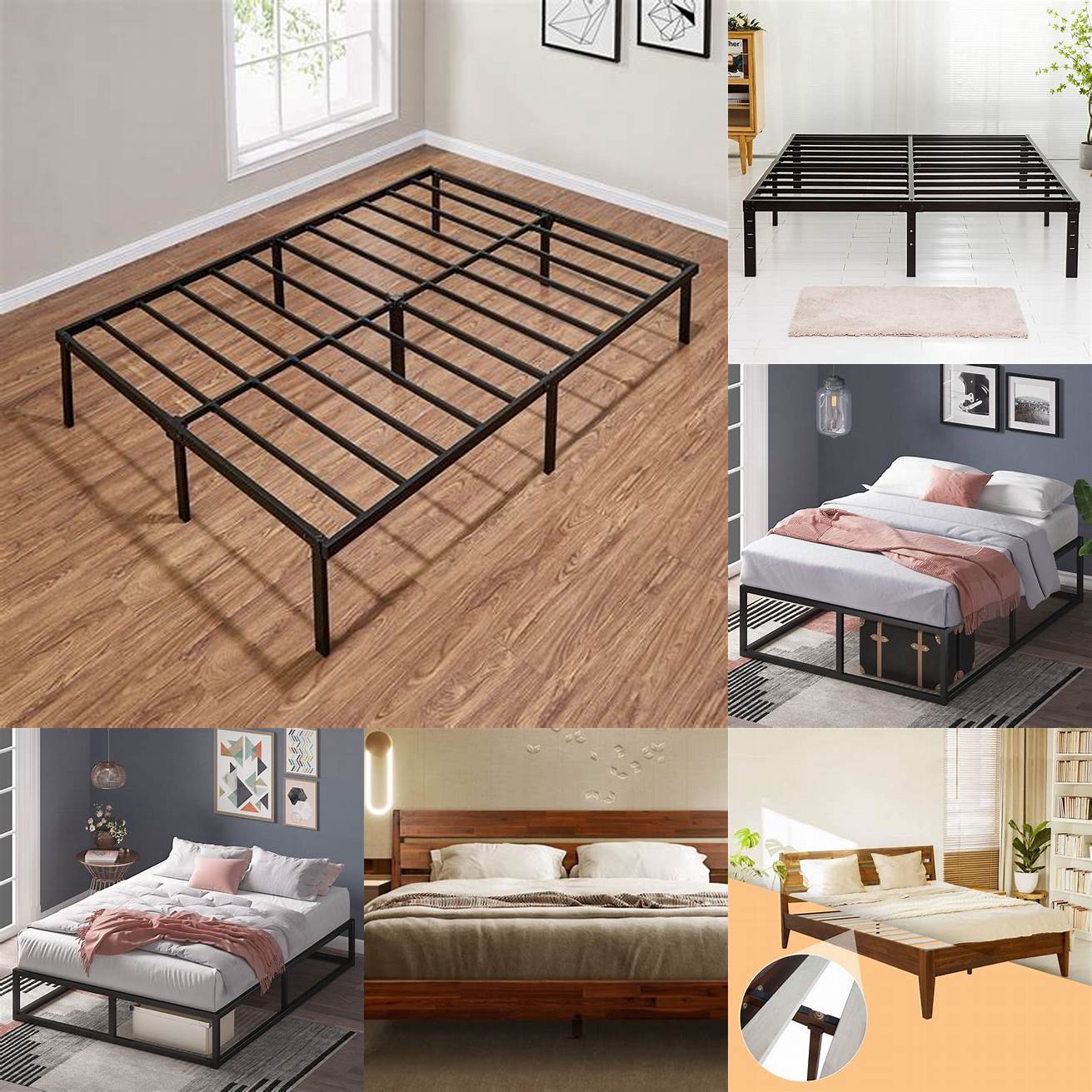 Sturdiness Bed frame kings are made with sturdy materials such as solid wood or metal to support the weight of the mattress and the sleepers