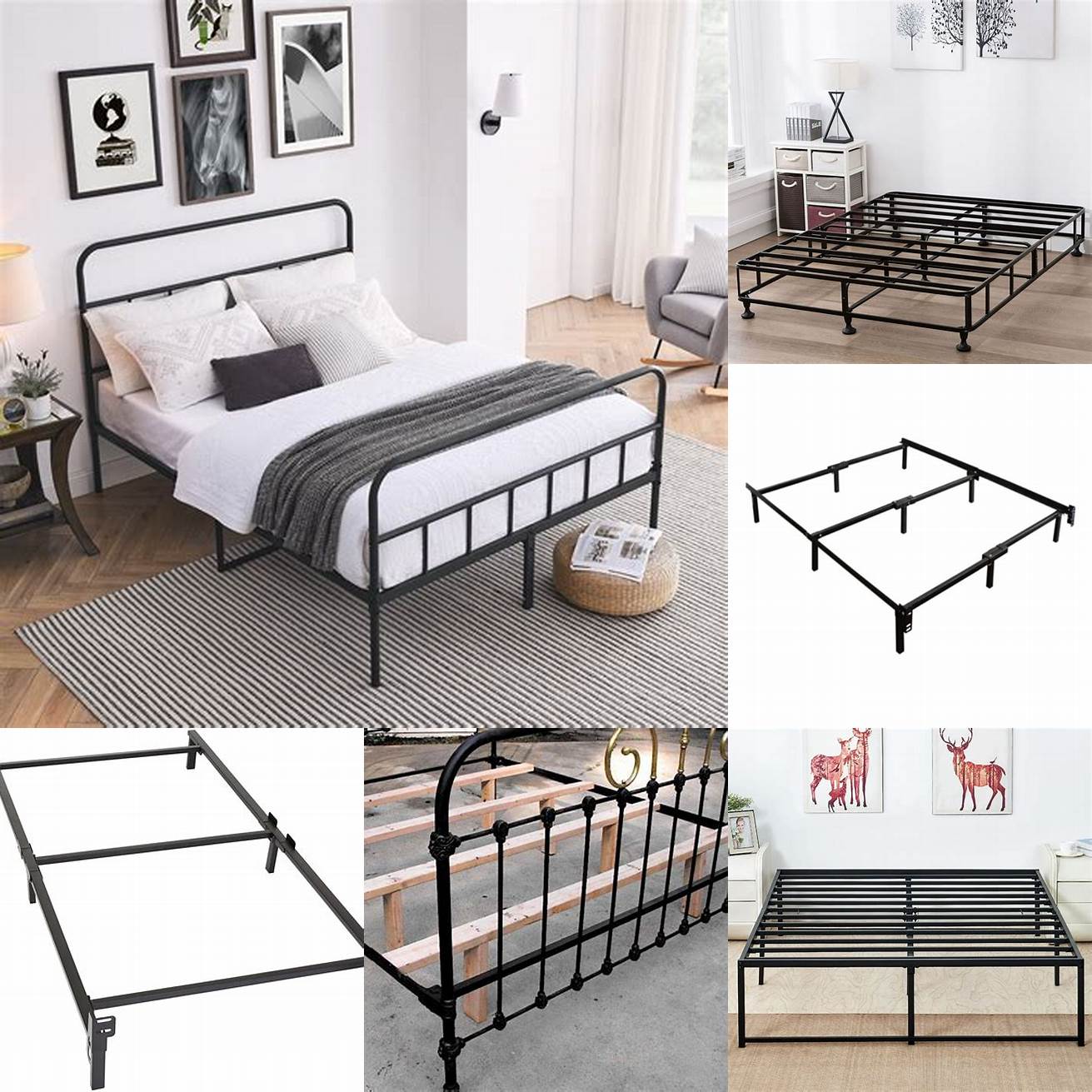 Support Iron bed frames provide excellent support for your mattress and box spring