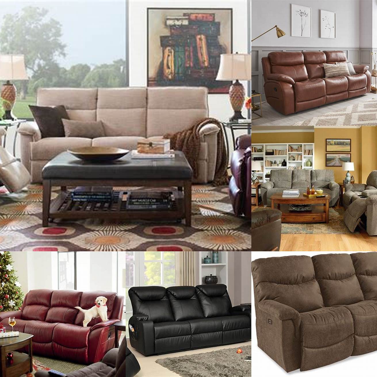 The Lazy Boy Reclining Sofa in a family room setting