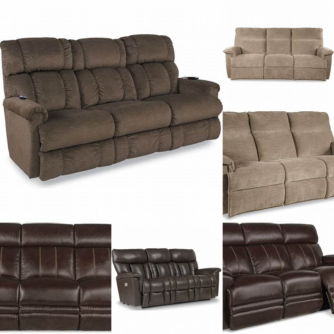 The Lazy Boy Reclining Sofa with adjustable headrests