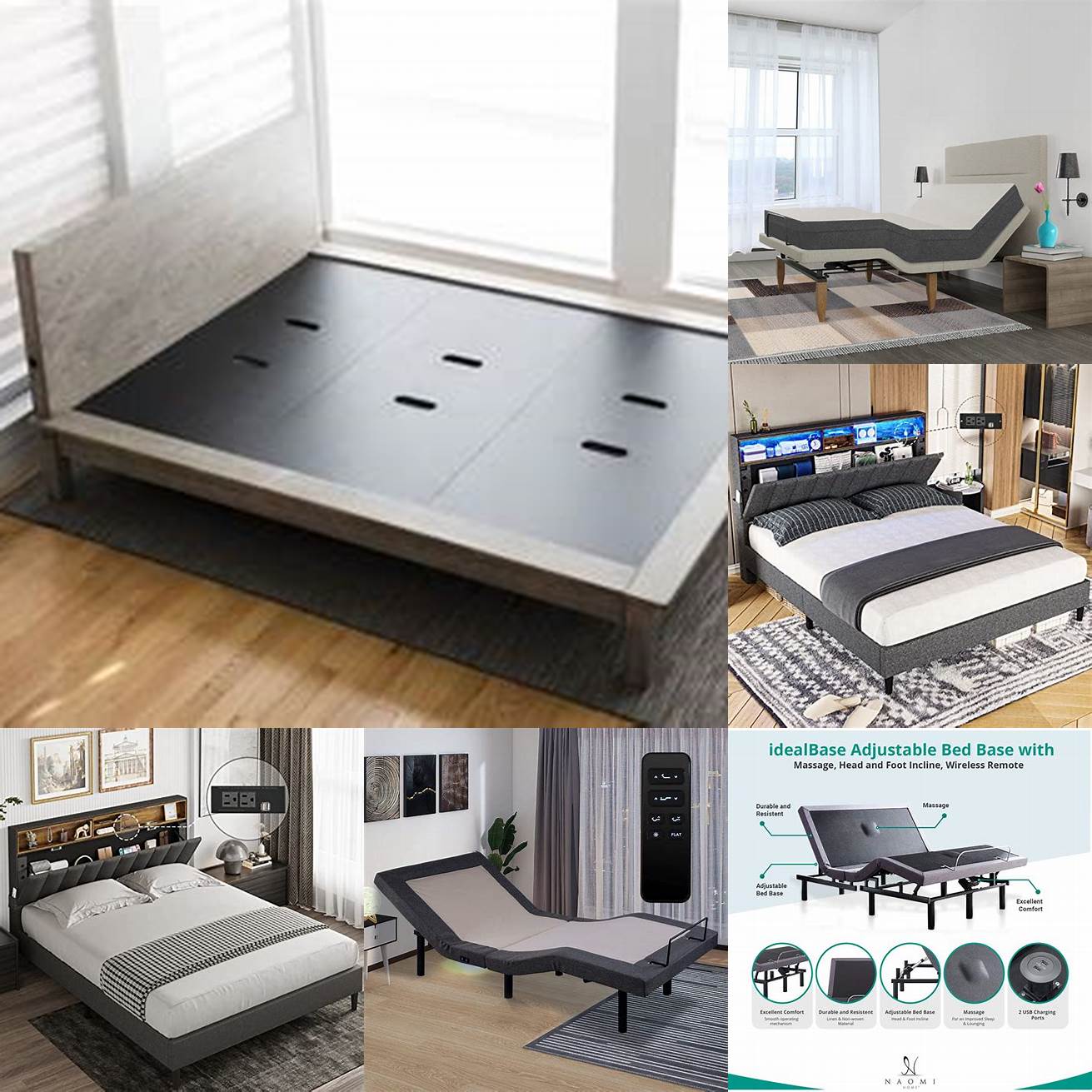 The bed has USB ports that allow you to charge your phone or other devices