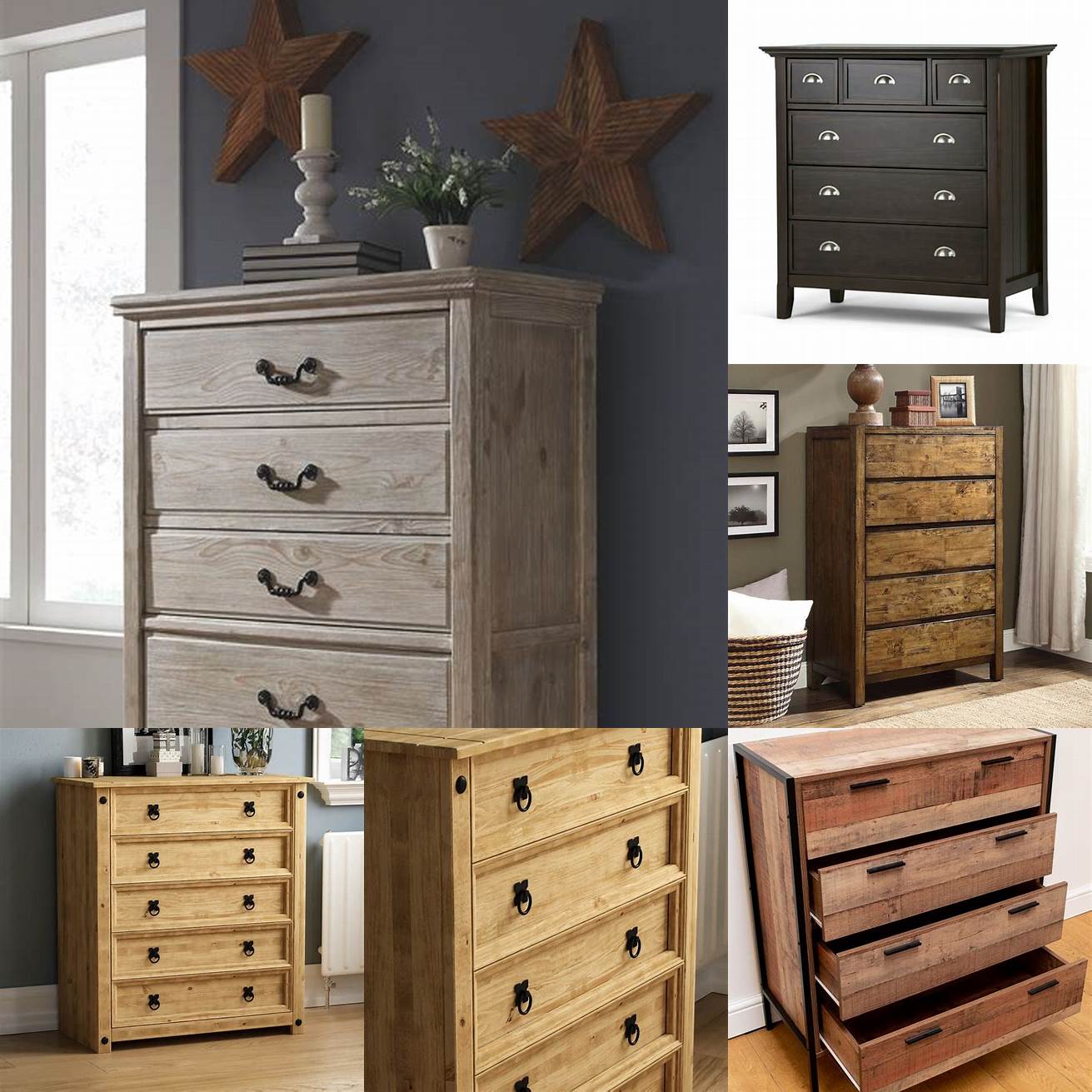 This rustic bedroom chest adds a touch of warmth and charm to any space