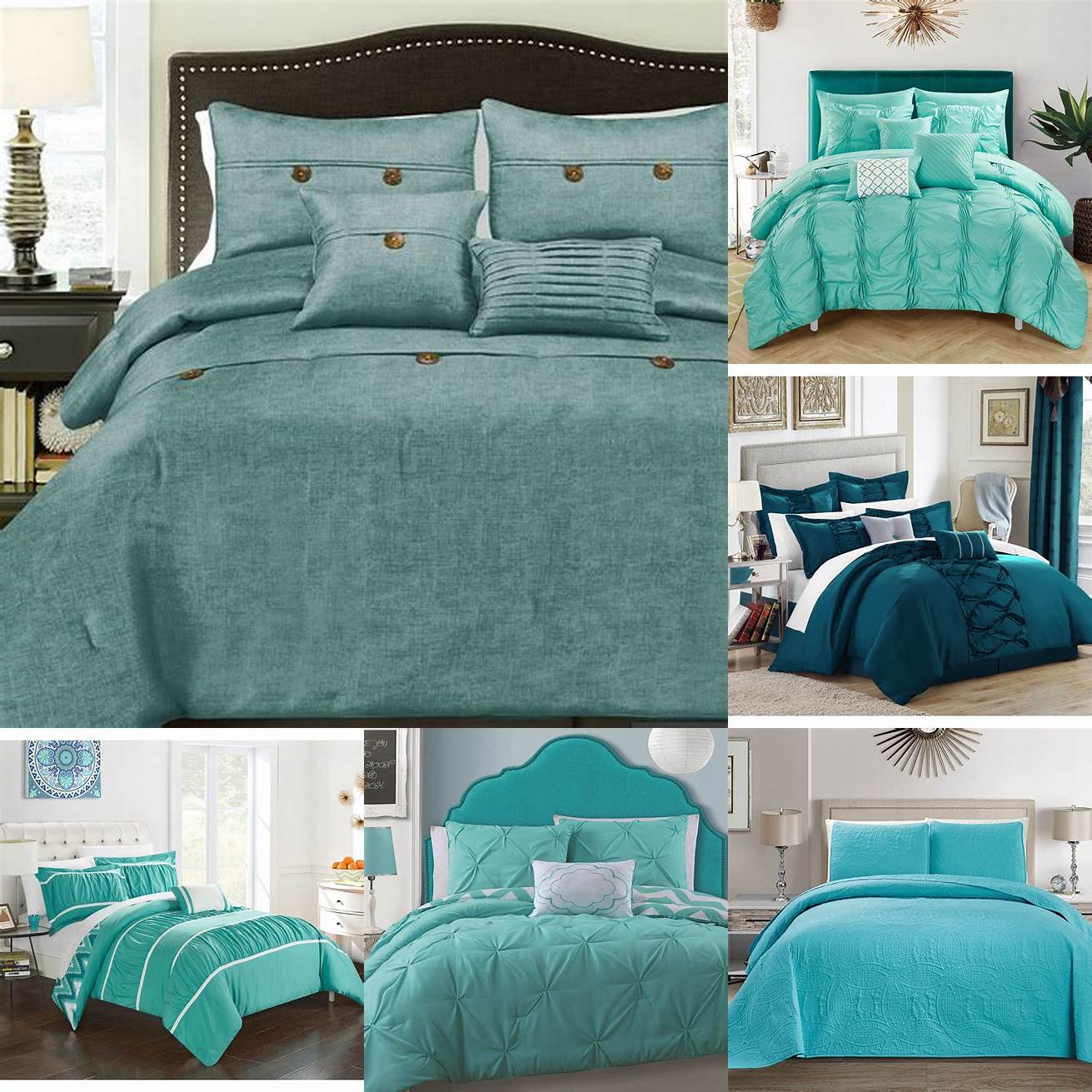 Turquoise bedding