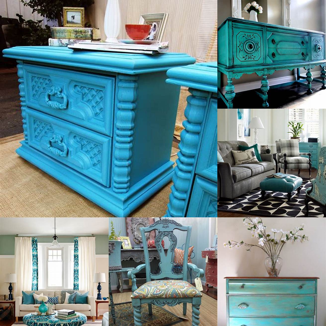 Turquoise furniture