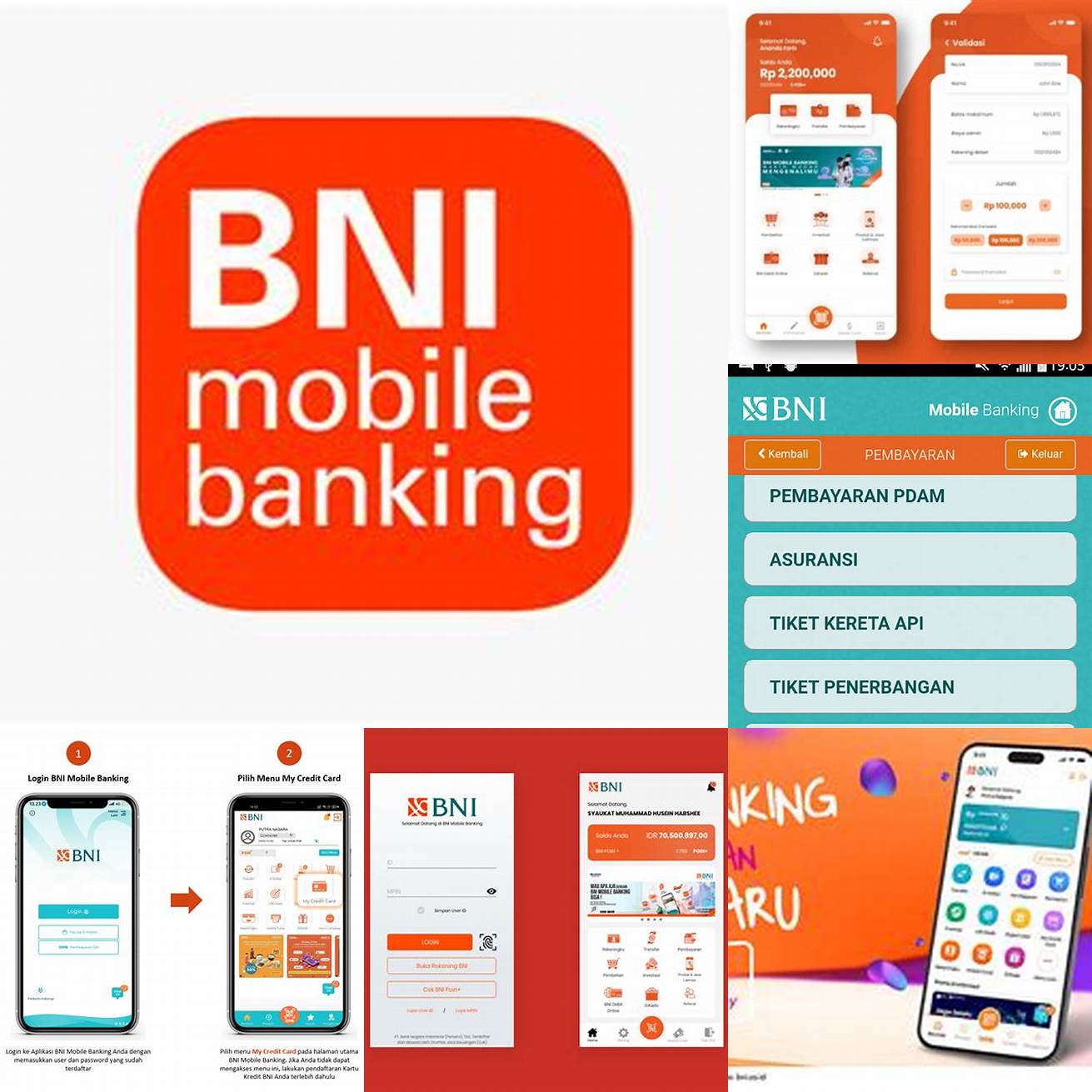 Unduh aplikasi Mobile Banking BNI di Google Play Store atau App Store