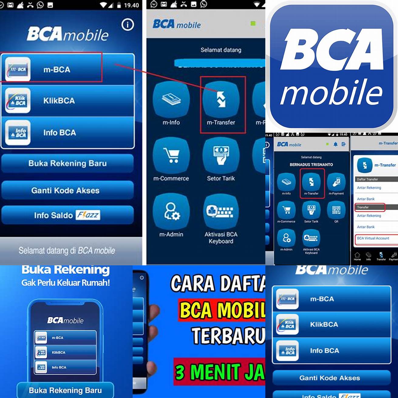 Unduh aplikasi mobile banking BCA di Google Play Store atau App Store