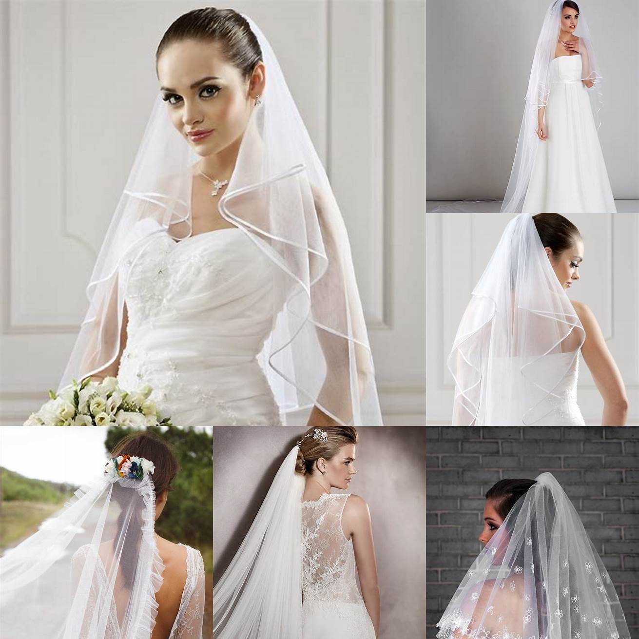 Voile - Un voile est un accessoire traditionnel pour les mariées Les voiles sont disponibles dans une variété de longueurs et de styles allant dun voile court et simple à un voile long et orné
