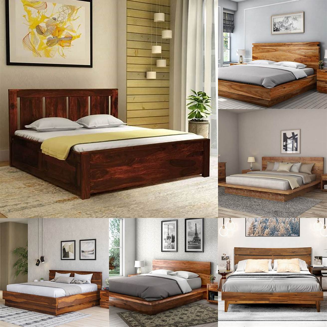 Wooden King Size Bed Frame