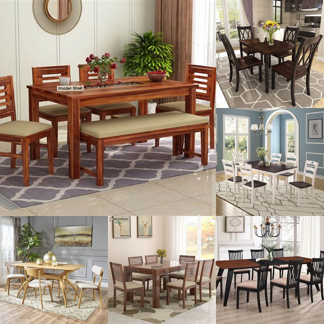 Wooden modern dining room set