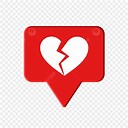 instagram broken heart icon