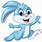 Blue Easter Bunny Cartoon
