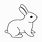 Bunny Rabbit Line Drawing