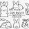 Cute Bunny Clip Art Outline