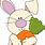 Easter Bunny with Carrot Clip Art