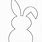 Outline of Bunny Printable