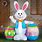 Plastic Outdoor Easter Bunny Decoration