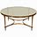 Round Glass and Brass Coffee Table