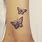 Small Butterfly Ankle Tattoo