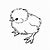 Baby Chick Line Drawing