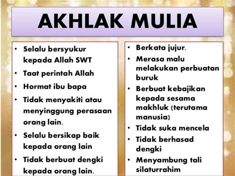 Akhlak Mulia