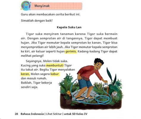 Bacaan dalam bahasa Indonesia kelas 4
