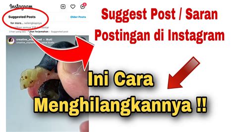 Cara menghilangkan saran postingan di Instagram Indonesia