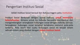 Institusi Sosial