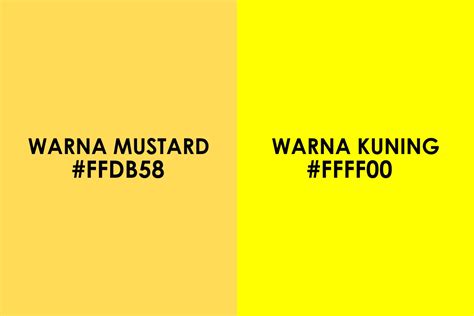 Kuning dan Mustard Warna