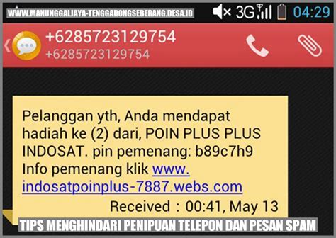 Menghindari Telepon dan Pesan Spam