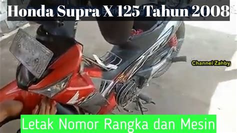 Nomor Mesin Supra X 125 Indonesia