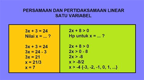 Persamaan Linear Satu Variabel