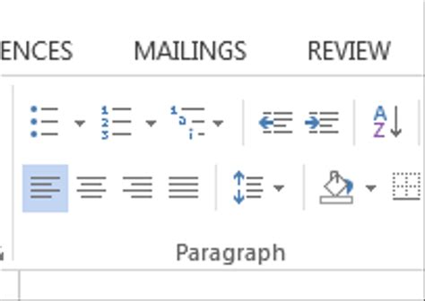 Pilih justify pada menu alignment word