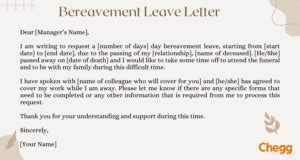 Requesting Bereavement Leave