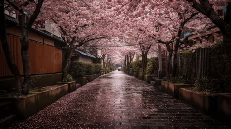 Sakura di hujan