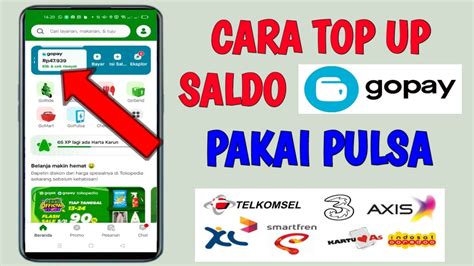 Top Up Using Pulsa on Gopay