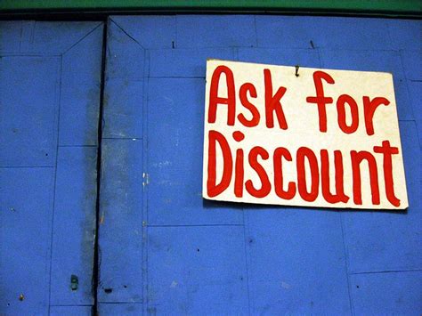 ask for discounts
