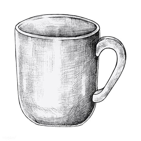 gambar gelas kopi hitam putih