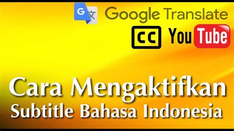cara mengaktifkan subtitle indonesia